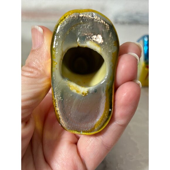 Rare! USSR Russian Vintage Christmas Ornament Lot Ceramic? Heavy Chrome Finish - Picture 12 of 14